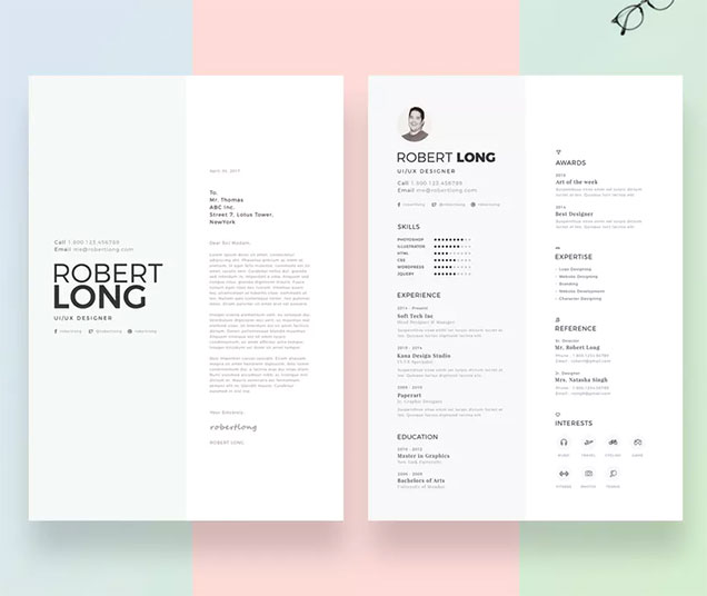 creative resume cover pages