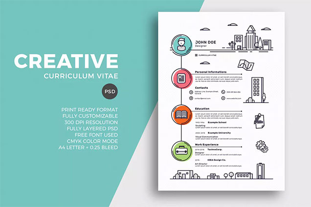 creative resume cv template