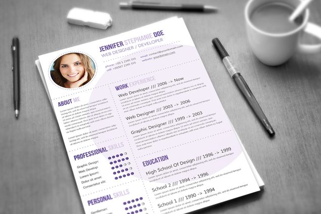 cv template 3 colors