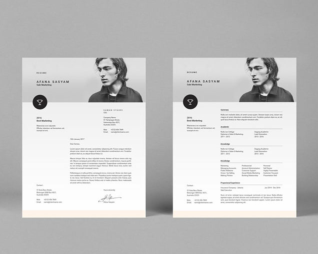 indesign resume template