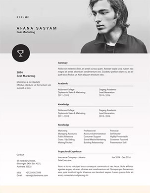 indesign resume template