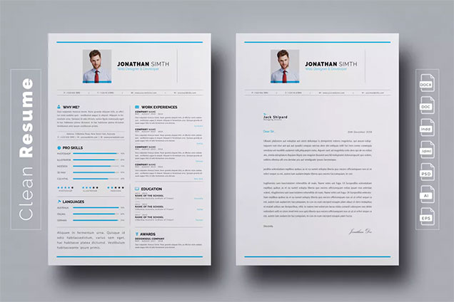 modern professional cv template