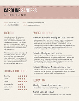 fancy cv template