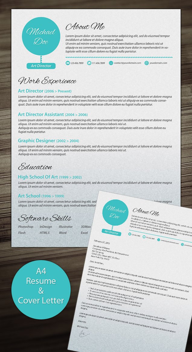 simple CV and cover letter