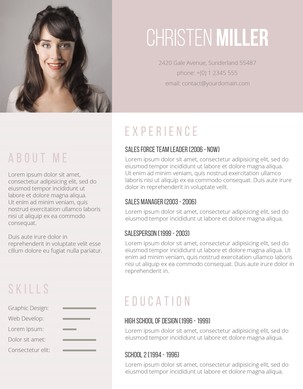 vintage rose resume set