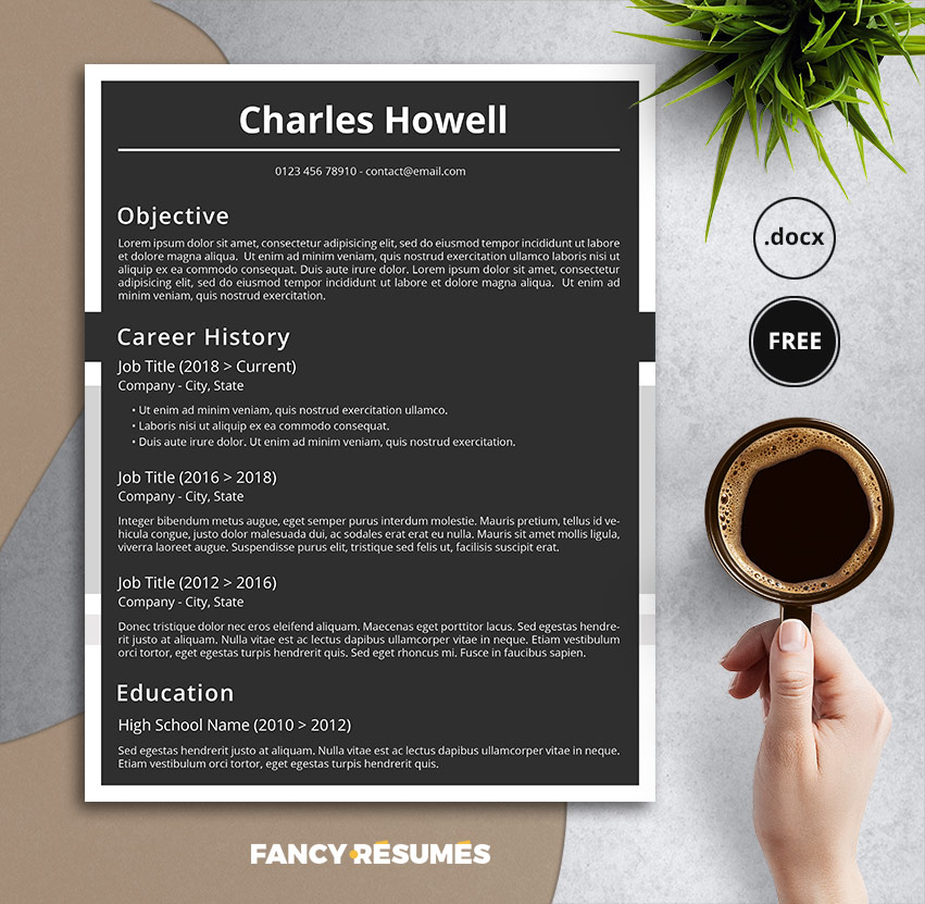 blackboard resume template