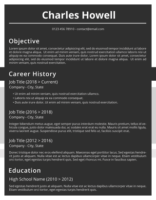 blackboard word resume template