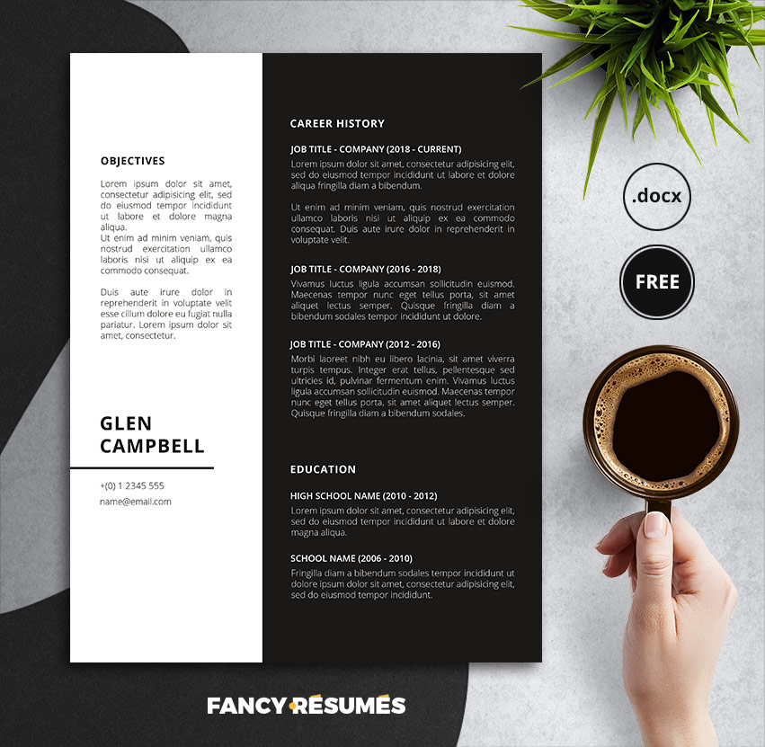 blacke free resume template