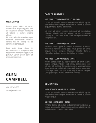 blacke free creative resume