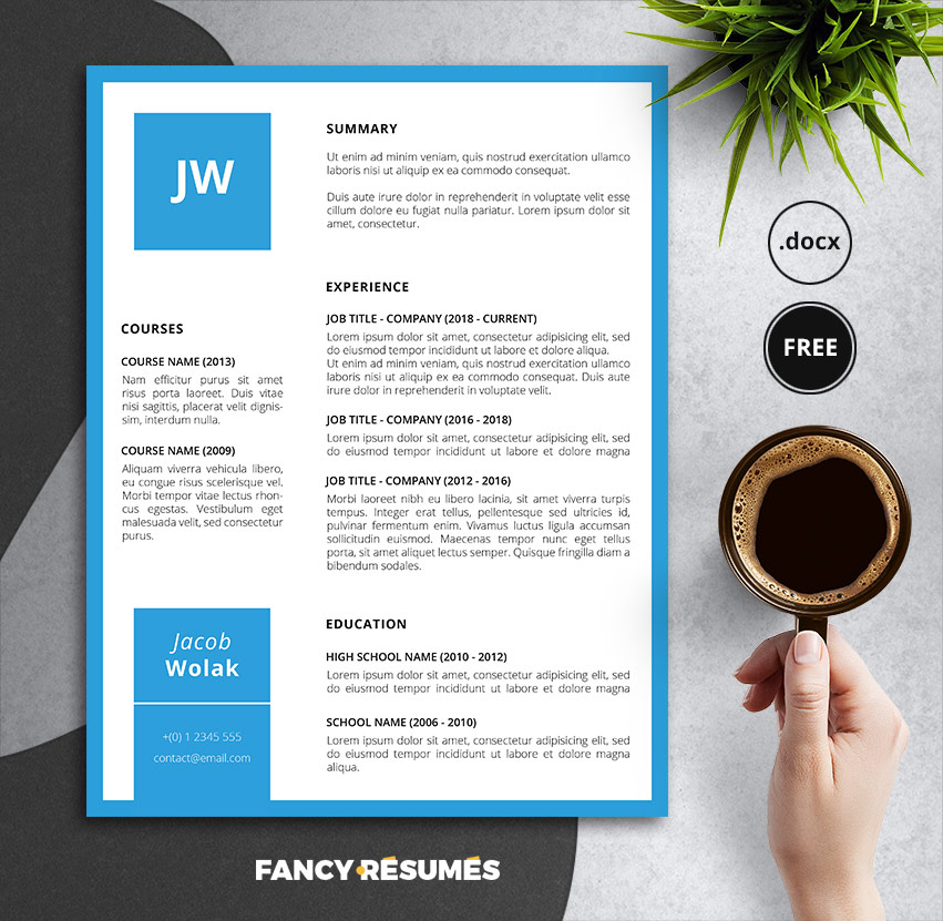 bluette resume template