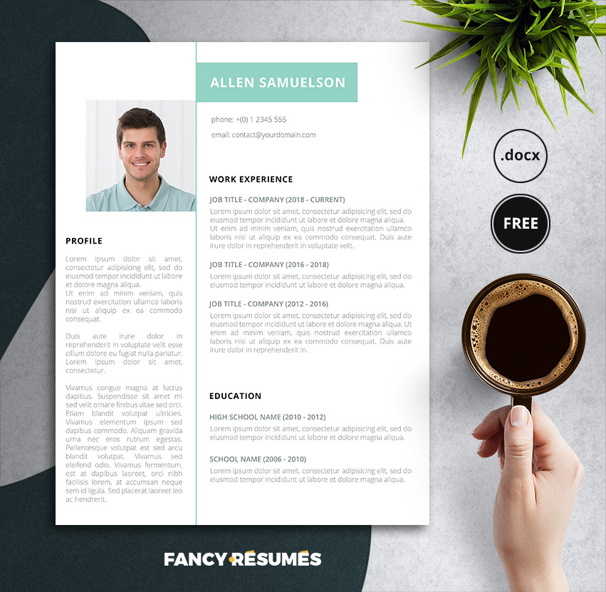 crispy green free resume template