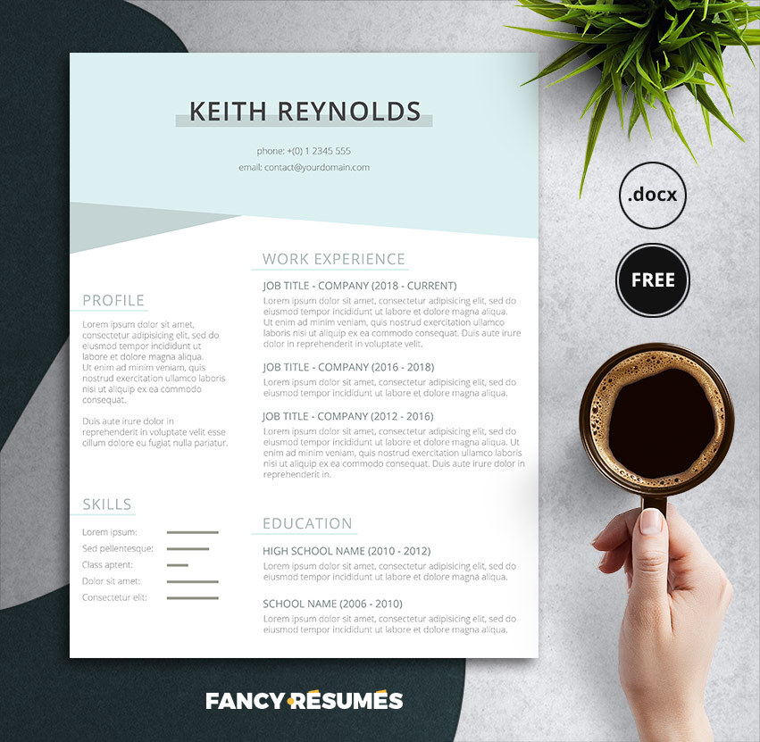 minty resume template