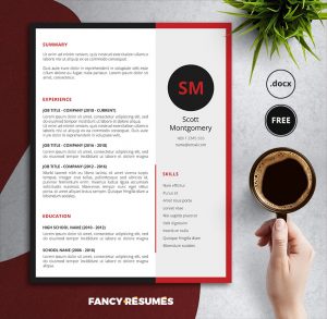 Reddence Modern Red and Black - Reddence Resume Template 300x293