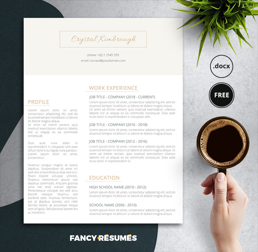 upswanky free resume template