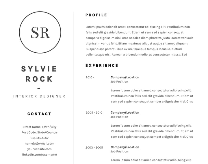 Sylvie rock resume